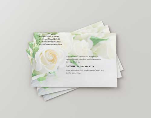 remerciement condoleances fleur rose