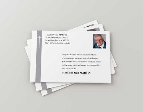 carte deuil croix catholique